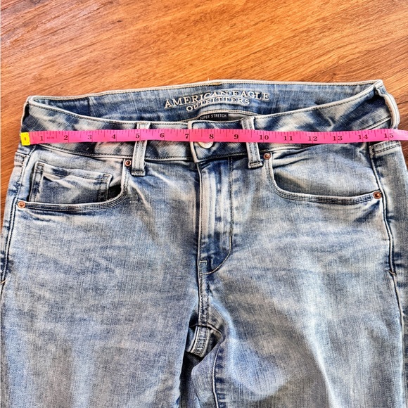 American Eagle Outfitters Light Blue Skinny Jeans Size 6 L - Picture 10 of 12